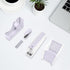 MEGREZ Desktop Staplers Kit, Acrylic Metal Stapler with 1000 PCS Staples, Office Supplies Set in Purple