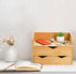 Hacaroa 3 Tier Bamboo Desktop Organizer with 3 Drawers, Portable Craft Box Cosmetic Storage for Office Supplies