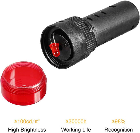 uxcell 3Pcs Red Indicator Light with Buzzer, AC/DC 24V, 16mm Panel Mount Flashing Alarm for HVAC, DIY Projects