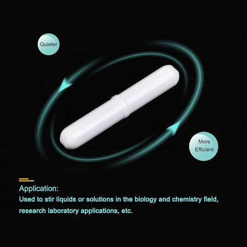 MECCANIXITY Magnetic Stirrer Mixer Stir Bar Rod, 50mm (1.97") with Ring Shape PTFE Coating Magnet, Pack of 2