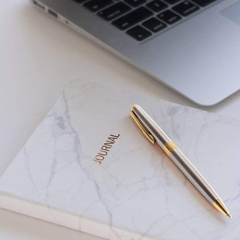 Cambond Ballpoint Pens, Black Ink Pens - Gold Bulk Gift for Men Women, 3 Pens with 3 Refills