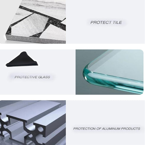 YouU 20 4 50mm UoYu pcs Mirror Corner Protectors x Black Toughened Glass Corner Protector Ceramic Tile wrap Angle