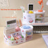 Kawaii Stationery Storage Box, Makeup Organizer with 2 Drawers and 5 Compartments for Teen Girls