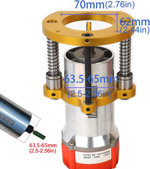 KETIPED 65mm Trimming Rod,MG-061GD Adjustable Router Lift for Diameter Universal Machine,Aluminum Under-Table Router