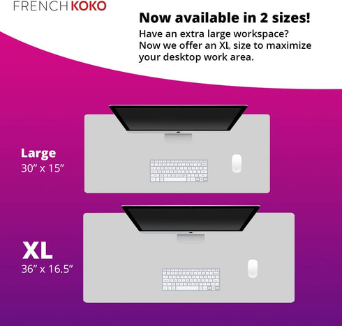 French Koko Large Mouse Pad, Desk Mat, Keyboard Pad, Desktop Home Office Decor, Cute Extended Laptop Protector