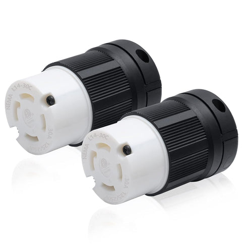STARELO 2PCS Locking Connector for Generator - NEMA L14-30C 30A 125/250V Electrical Replacement Connector