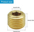 8 Pack 1/4 Inch NPT Male Brass Hex Counter Sunk Pipe Plug Kit for Water, Gas, Oil, Internal Hex Socket