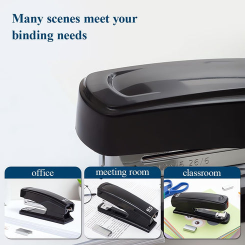 M&G Desktop Stapler, Basic Stapler with 25 Sheet Capacity, Portable with 1000 Staples and Remover for Office
