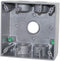 Sigma Electric 14353-5 3/4-Inch 5 Hole 2-Gang Box, Gray, Size