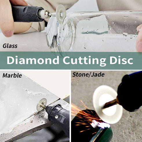 Cutting Wheel Set for Dremel Rotary Tool, HSS Circular Saw Blades, Resin Cutting Discs, 545 Diamond Wheel, 1/8" Shank