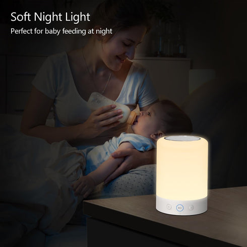 20 6 Night Lights, White Noise Machine Non-Looping Sleep Sounds, Rechargeable Battery, Touch Control, Timers & Memory