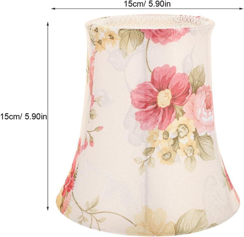 15cm IMIKEYA Floral Lamp Shade - Fabric Lampshade Replacement for Table - Floor and Chandelier Lamps Stylish Clip On