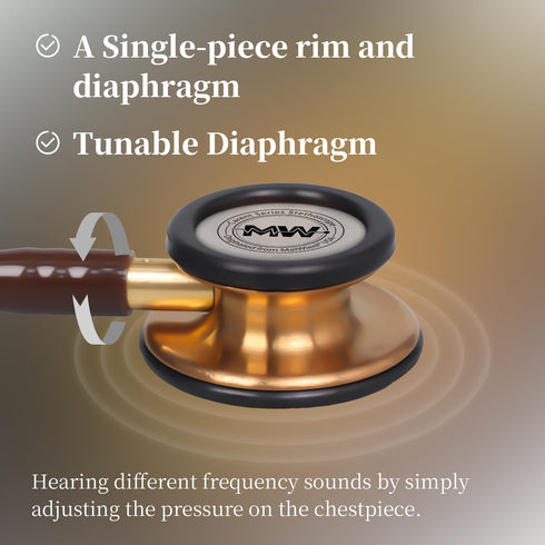 MaiWieel-Classic Monitoring Stethoscope Professional Dual Head Chocolate Stethoscopes For,Nurse,Doctor,Vet ,Home