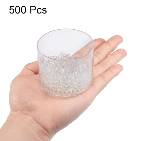 uxcell 5.5mm Solid Round Clear Glass Ball, 500pcs Soda Lime Glass Beads for Boiling Stones