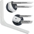 4 4 Inch 2 SAYAYO L Shape Wall Bracket, x Iron Shelf Bracket DIY Floating Shelf Support, PCS Bright White