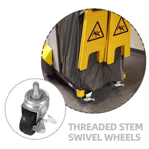 4pcs OUNONA Replacement Swivel Caster Wheel for Trolley Caster Wheels Industrial Stem Rolling Carts Brakes