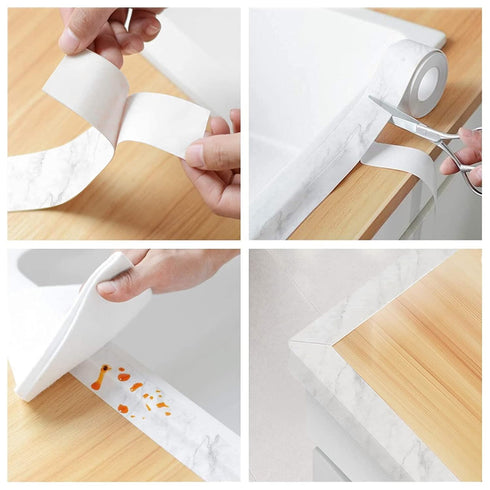 2 Packs Caulk Tape, Waterproof Self Adhesive, Bathtub Caulk Strip Sealant Tape for Kitchen Countertop, Sink, Bathroom,