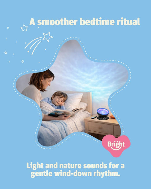 7 Bright Autism Calming Sensory Sea Lamp - Night Light Projector for Kids, Light Modes, Color Changing Music Player