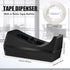 Thenshop 12 Pcs Desk Staplers Tape Dispensers Sets, Black Staplers with Standard Staples and White Tape Holder