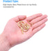 DYWISHKEY Cup Screw Hooks Kit - 136PCS in 7 Sizes, Brass Plated Screw-in Hooks for Home & Office