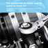 1PC 16mm Open Flex-Head Ratcheting Wrench, Metric Ratcheting Spanner with 75 Teeth, Chrome Vanadium Steel
