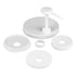 Carlisle FoodService Products Universal Condiment Pump/Dispenser Kit with 5 Lids, White