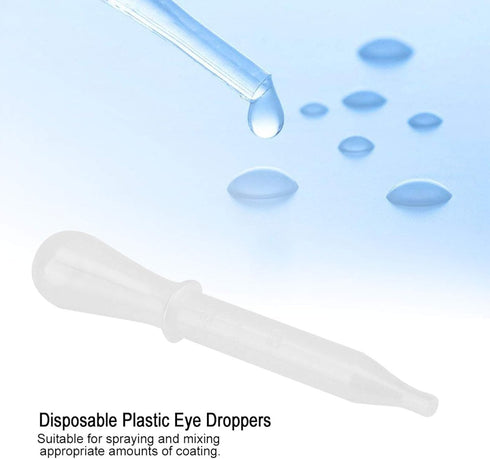 AUNMAS 100Pcs Plastic Transfer Dropping Pipette Eye Liquid Essential Oil Droppers with Rubber