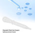 AUNMAS 100Pcs Plastic Transfer Dropping Pipette Eye Liquid Essential Oil Droppers with Rubber