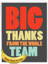 8.5 11 Inch) J6884TYG-US NobleWorks - Coach Thank You Greeting Card with Envelope Group, Coworker, Gang (Big x Big