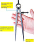 ZLKSKER 8 Inch Adjustable Lockable Steel Wing Divider, Leather Compass for Woodworking & Leather Craft