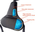 Tailbone (TD-GS1507-BLK) Tektrum Orthopedic Firm Gel Foam Back Support Lumbar Cushion for Home/Office Chair, Car Seat