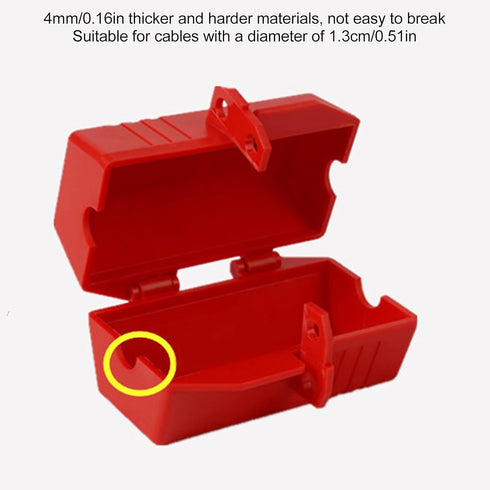 FILFEEL 4pcs Plastic Electrical Plug Lockout - Industrial Tool for Most Plugs and Shackle Diameter, ABS Material