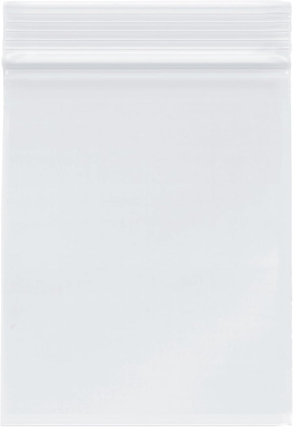 Plymor 2 Mil Zipper Reclosable Plastic Bags, 4" x 5" (Case of 1,000)