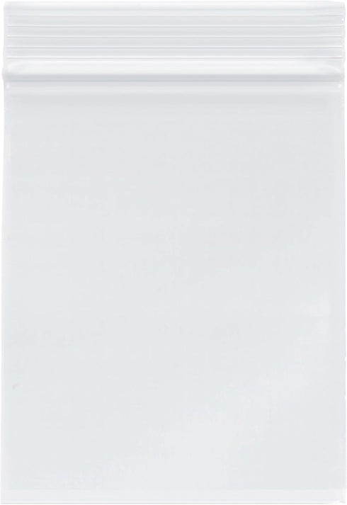 Plymor 4" x 5" Zipper Reclosable Plastic Bags (Pack of 500), 2 Mil