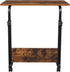23.62 15.74 27.16-37.79 Mobile Side Table, Mobile Laptop Desk Cart, Adjustable Over Bed Table with Wheels for Sofa