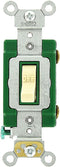 Leviton 3031-2I 30 Amp, 120/277 Volt, Toggle Single-Pole AC Quiet Switch, Extra Heavy Duty Grade, Self Grounding, Ivory by Leviton