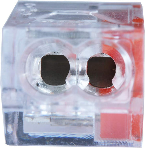 YXQ 2 Port Push-in Wire Connector PCT-252, Transparent Wall Nut for Junction Boxes, 50pcs, 18-12AWG Wires