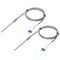 MECCANIXITY 2pcs PT100 RTD Thermocouple Stainless Steel M8 Temperature Sensor Probe -50 to 1300C, 10ft, 5x100mm