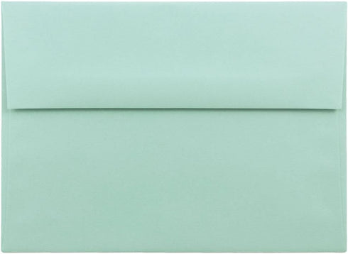 JAM PAPER A7 Premium Invitation Envelopes - 50/Pack - Aqua Blue - 5 1/4 x 7 1/4 Inches for Invitations