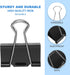 Binder Clips Assorted Sizes, 208 PCS Metal Black Clips, Office Supplies File Clamps Paper Clips in 6 Boxes