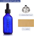 4 Pack 2 oz Dark Blue Glass Dropper Bottles with Measured Dropper - 60ml Leakproof Tincture Bottles