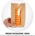 30 Pack 23x12x5 Cm, Packaging Zerodeko Kraft Paper Bread Bags with Window, Mini Loaf Pouches Eco-friendly Bakery Bags