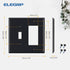 Combination Wall Plate ELEGRP, 2-Gang 1-Toggle Light Switch 1-Decorator/GFCI Device, Mid-Size Unbreakable Thermoplastic