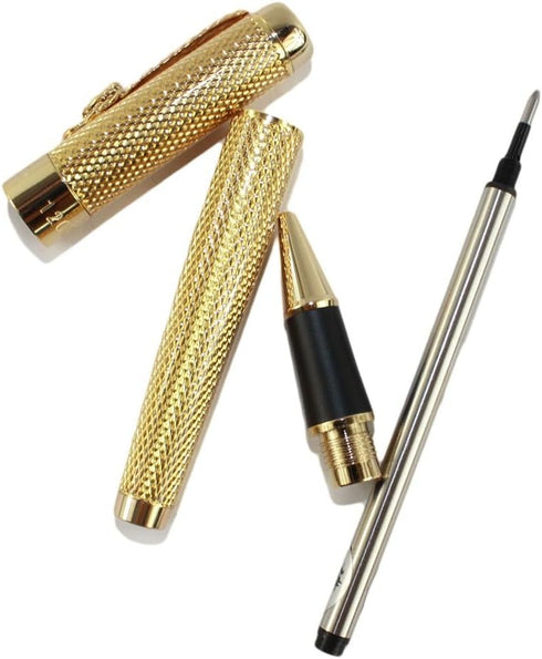 Gullor Golden Dragon Rollerball Pen, 1200 Red Crystal Eyes (Golden)