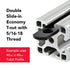 8020, 3279, 15 Series 5/16-18 Double Threaded Slide in Economy T-Nut Steel T-Slot Accessories (25 Pack)
