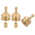 PATIKIL 18 x 25mm Lamp Finials Caps Knob, 3 Set Solid Brass Lamp