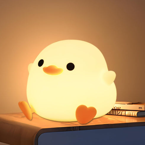 Dimmable DoDo Duck Night Light, Duck LED Night Light, Nursery Silicone Bedside Touch Lamp for Home Bedroom Decor