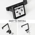 Matte Black Square Towel Ring, Multifunctional Toilet Paper and Hand Towel Holder for Bathroom Wall Mount, Stainless