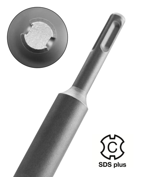 6 Inch x 1 1/4 Inch SDS Plus Bushing Tool for Concrete Stone Brick Wall, Square Head Bushing Bit (16 Pins SDS Plus)