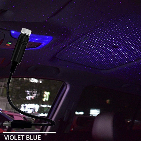 WLngtv 3 Pcs USB Star Night Light, Car Roof Star Lights, Car Roof Interior Ceiling Lights,Portable Adjustable Romantic